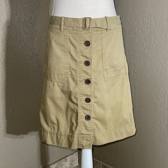 Tommy Hilfiger Button Down Skirt preppy Y2K with belt khaki - Picture 4 of 13